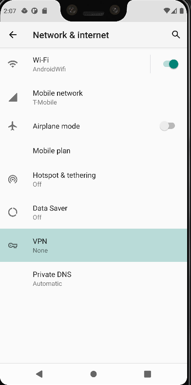 Android VPN configuration for L2TP